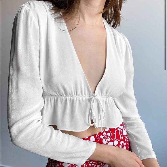 Sunday Best Tops - Sunday Best Tie Front Shirt